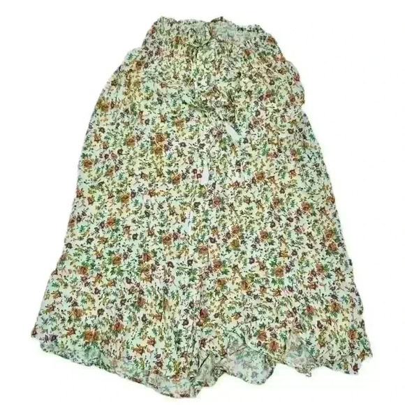 Cynthia Rowley Dresses & Skirts - Cynthia Rowley BoHo Long Floral Skirt Elastic Waist With Buttons Size Small